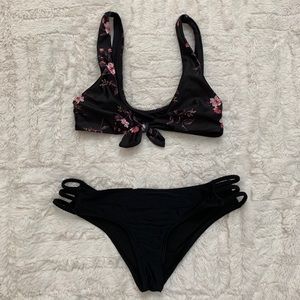 Hollister Black Braided Bikini Bottom Only